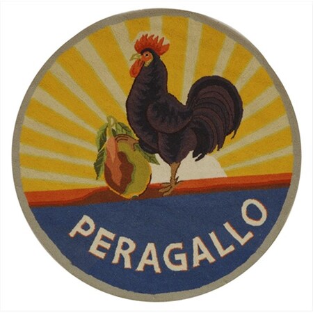 Safavieh 3 ft. x 3 ft. Round- Transitional Chelsea Blue Hand Hooked Rug HK245C-3R